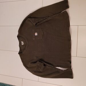 Carhartt Green Waffle Knit Sweatshirt